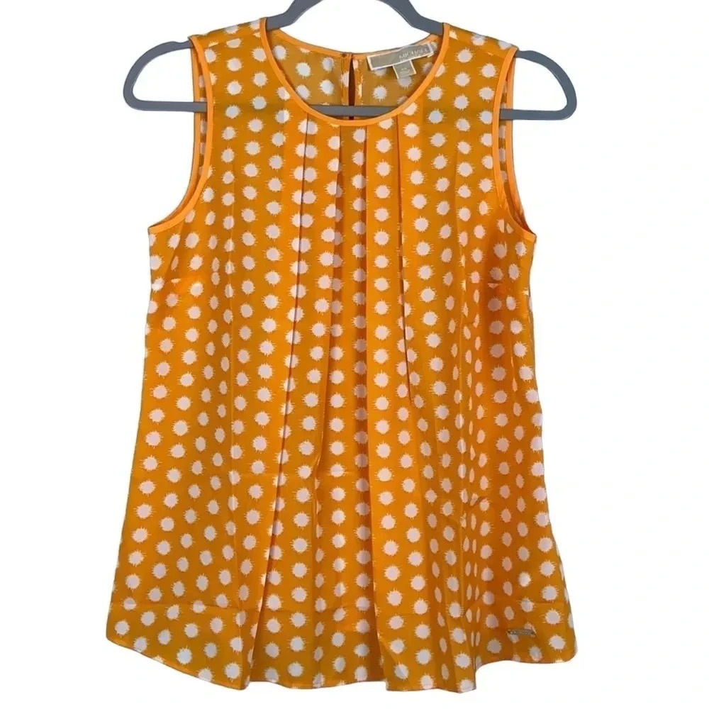 Micheal‎ Micheal Kors Polka Dot Sleeveless Blouse